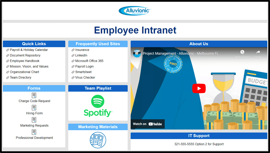 Smartsheet Intranet for Small Businesses