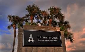 Palm Trees with U.S. Space Force sign